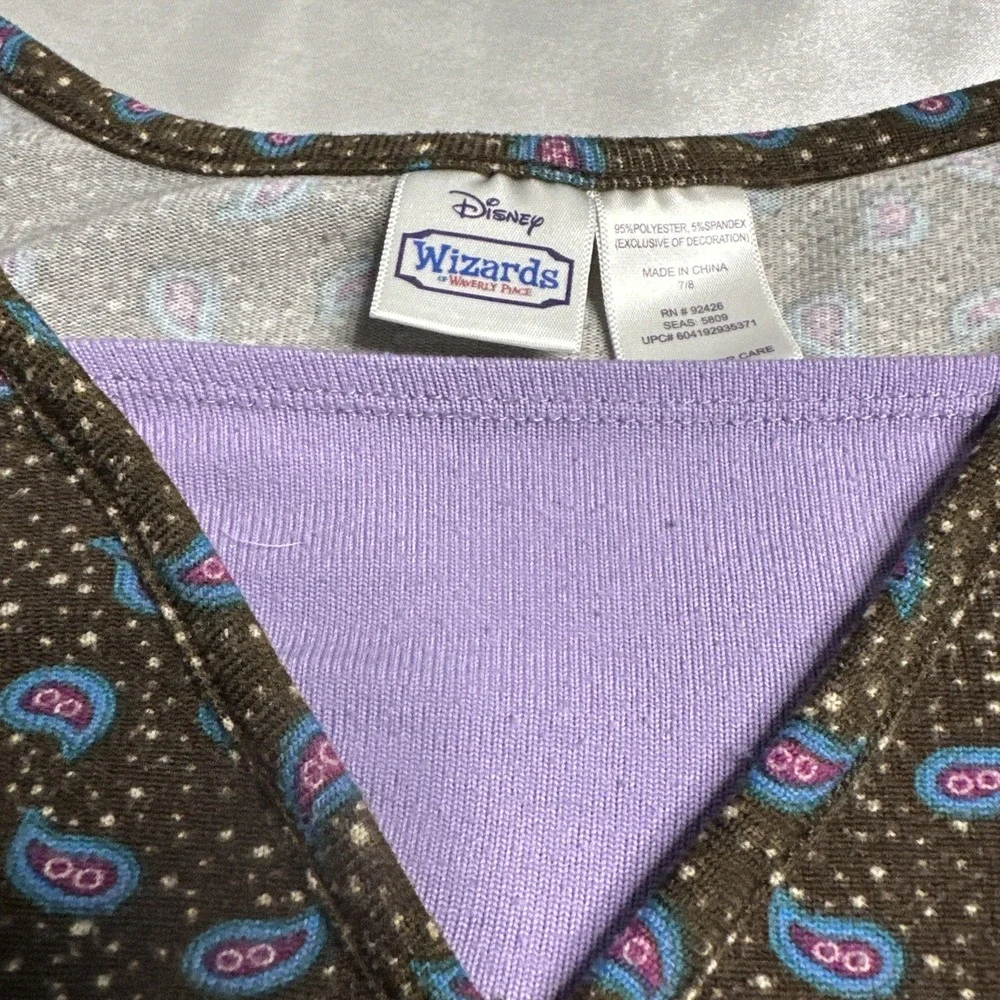 Disney Girls Dress Size 7/8 Wizards‎ of Waverly Place Paisley